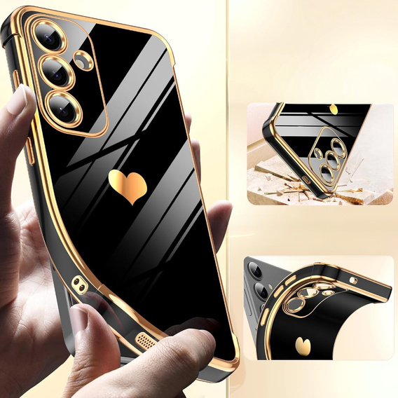 Case for Samsung Galaxy S25 FE, Electro heart, black