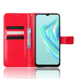 Flip case for Infinix Hot 20i, Crazy Horse Wallet, red