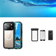 Case for iPhone 17 Pro, Waterproof IP68, SHELLBOX MagSafe, blue