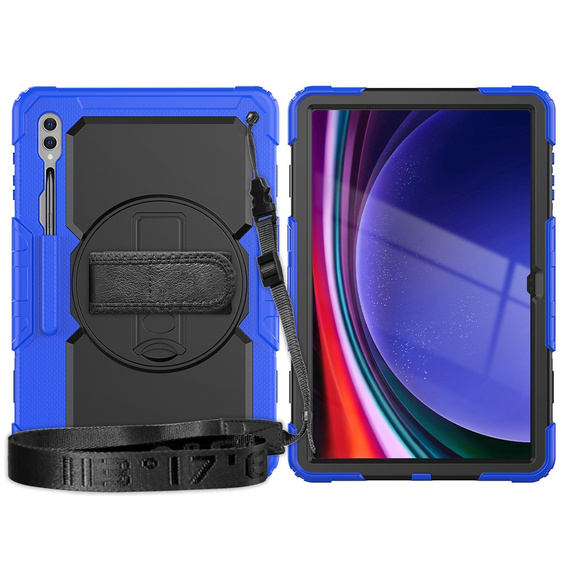 Case for Samsung Galaxy Tab S9 Ultra, Armor Protective, Blue / Black