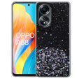 Case for Oppo A58 4G, Glittery, black