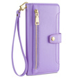 Flip case for Motorola Moto G84 5G, Wallet Zipper Pocket, purple