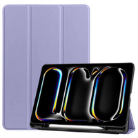 Case for iPad Pro 11 2024, Smartcase with stylus space, purple