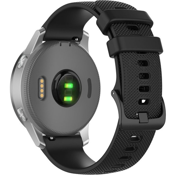 Silicone strap for 18mm do Garmin Vivomove 3S / Vivoactive 4S, Black