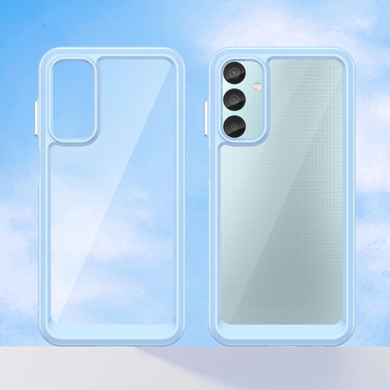 Case for Samsung Galaxy M15 5G, Fusion Hybrid, transparent / blue