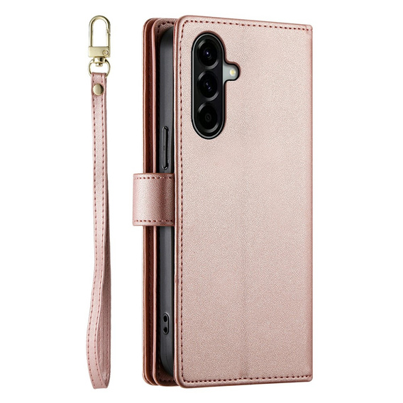 Flip case with zip pocket for Samsung Galaxy A57 5G, pink
