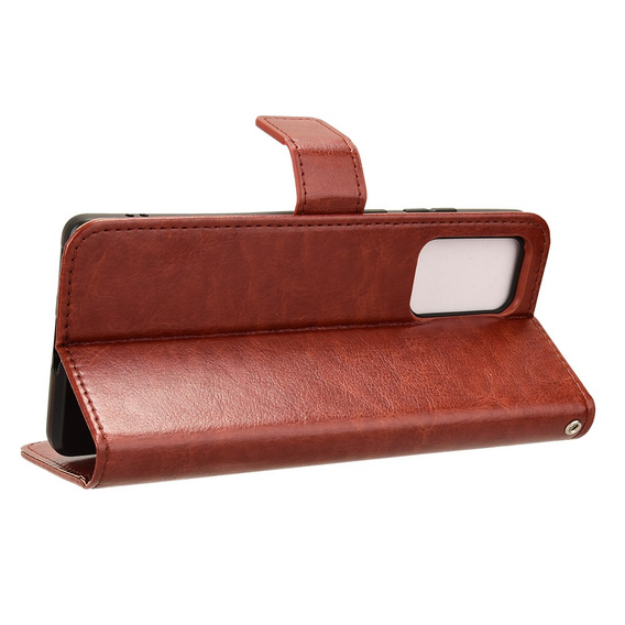 Flip case for Motorola Edge 50 Fusion 5G, Crazy Horse Wallet, brown