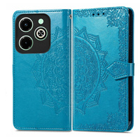 Flip case for Infinix Hot 40i, Mandala, blue
