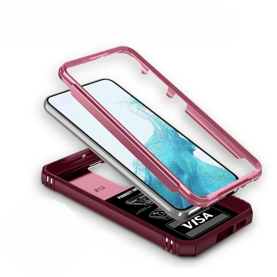 Case for Samsung Galaxy S23, CamShield Slide, pink / red