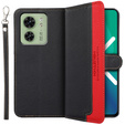 Flip case for Motorola Edge 40 5G, KHAZNEH RFID, black / red