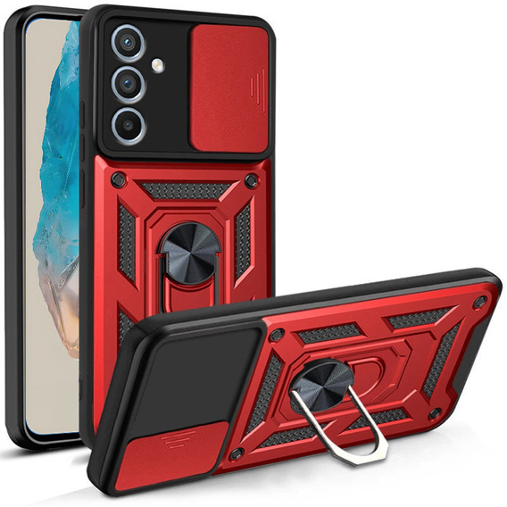 Case for Samsung Galaxy M35, CamShield Slide, red