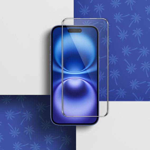 Diamond Palm Tempered Glass for iPhone 16 Plus