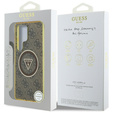 GUESS Magnetic IML Metal Glitter 4G Circle Triangle case for Samsung Galaxy S25 Ultra
