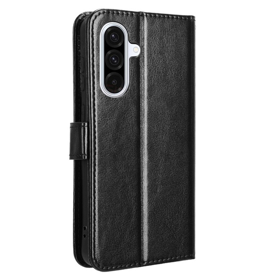 Flip case for Samsung Galaxy A56, Crazy Horse Wallet, black