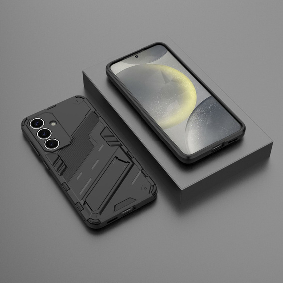 Case for Samsung Galaxy A56 5G, Military kickstand, black