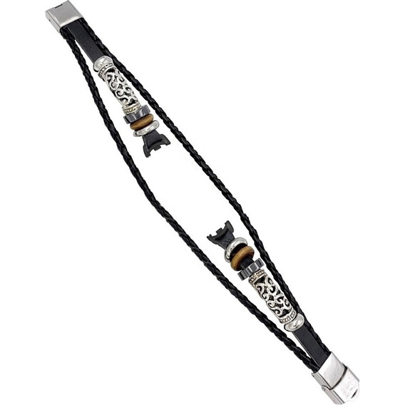 Leather Strap for Xiaomi Smart Band 10 / 9 / 8, Black