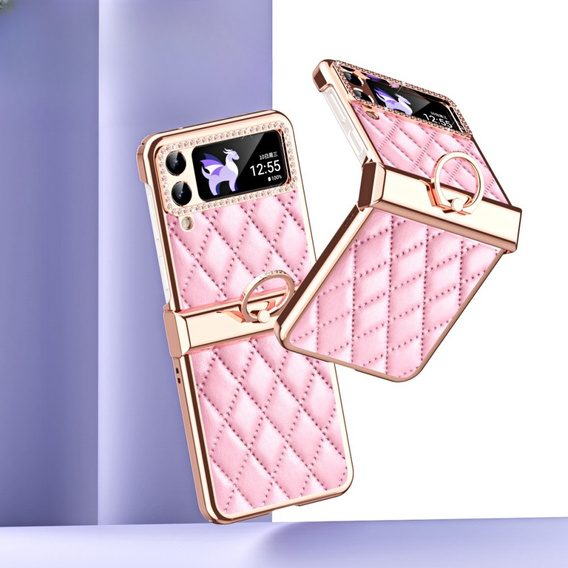 Case for Samsung Galaxy Z Flip 4 5G, Rhombus Grid