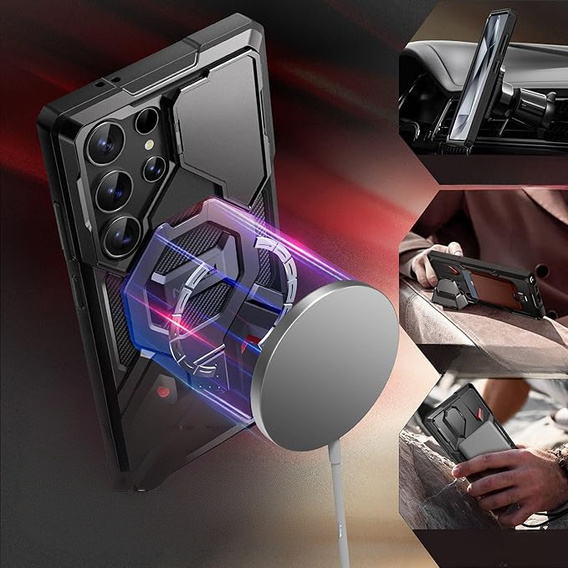 Tongate MECH MagSafe Series Case, Black for Samsung Galaxy S24 Ultra