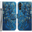 Flip case for Samsung Galaxy A14 4G/5G, Wallet, Sakura, blue
