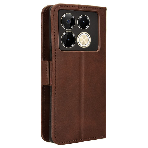 Flip case for Infinix Note 40 Pro, Card Slot, brown