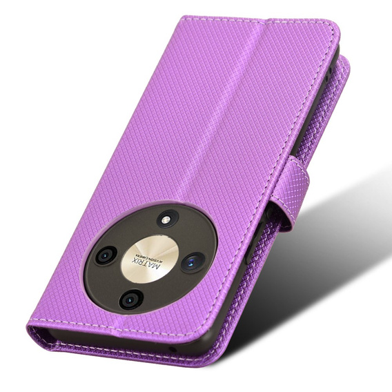 Flip case for Honor Magic 6 Lite 5G, Wallet Smart Magnet, purple