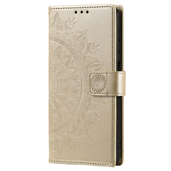 Flip case for Samsung Galaxy S23 FE, Mandala, gold
