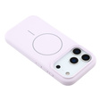Silicone case for iPhone 17 Pro Max, for MagSafe, anti-shock, purple