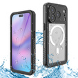 Redpepper case for iPhone 17 Pro, IP68 waterproof, for MagSafe, transparent with black sides