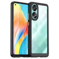 Case for Oppo A58 4G, Fusion Hybrid, transparent / black