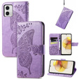 Flip case for Motorola Moto G73 5G, Butterfly, purple