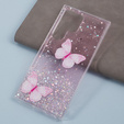 Case for Samsung Galaxy S24 Ultra, Glitter Butterfly, pink