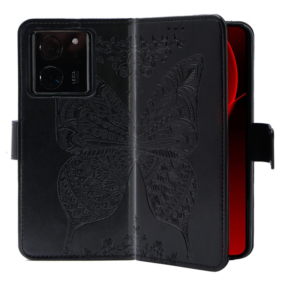 Flip case for Xiaomi 13T / 13T Pro, Butterfly, black