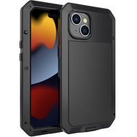 Case for iPhone 15, armoured, with integrated glass, black