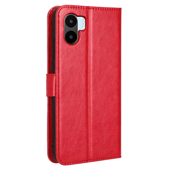 Flip case for Xiaomi Redmi A1 4G / A2 4G, Crazy Horse Wallet, red