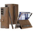 Wallet case with flap brown for Samsung Galaxy Z Fold 7 5G
