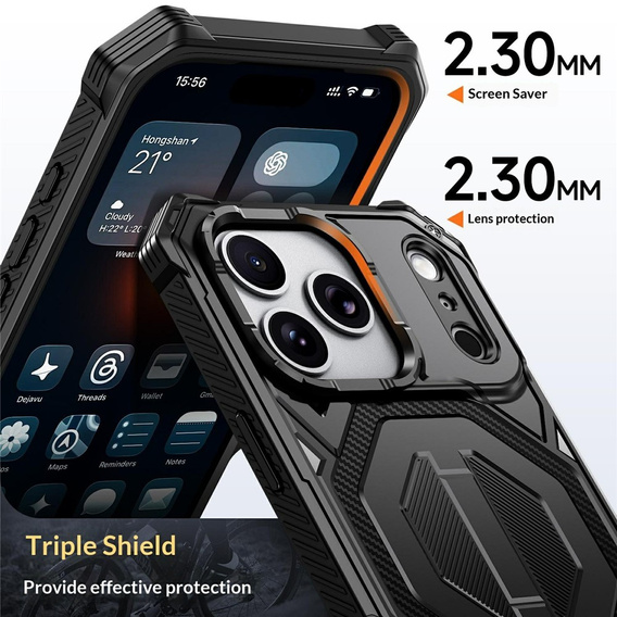 MagSafe-compatible protective case with stand for iPhone 17 Pro Max