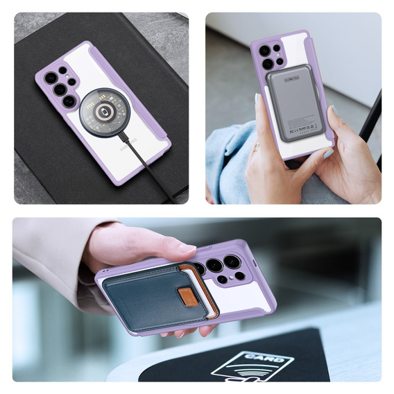 Dux Ducis Case for Samsung Galaxy S25 Ultra, Skin X Pro, MagSafe, purple