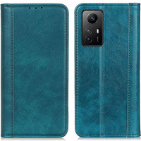 Case for Xiaomi Redmi Note 12S, Wallet Litchi Leather, green