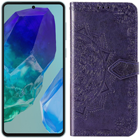 Flip case for Samsung Galaxy M55 5G, Mandala, purple