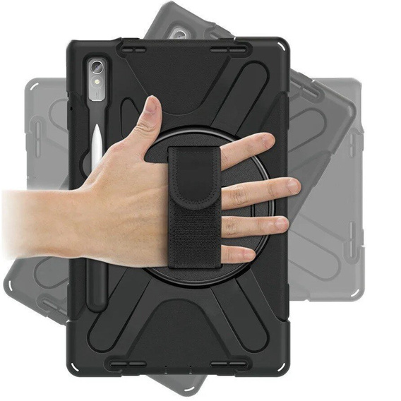 Armored Case for Lenovo Tab P11 Pro Gen 2 TB132FU TB132XU 11.2", protective 360 with stylus slot, black