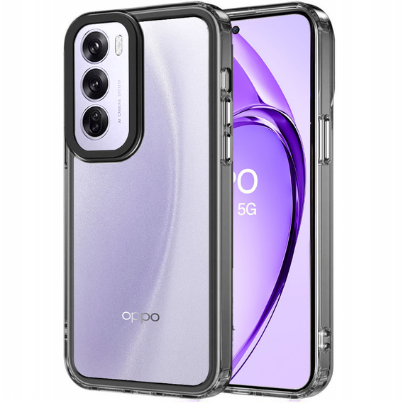 Case for Oppo A80, Fusion Hybrid, transparent / black