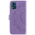 Flip case for Motorola Moto E13, Mandala Flower, purple