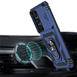 Armoured case with stand and lens cover for Samsung Galaxy S26 Plus, blue