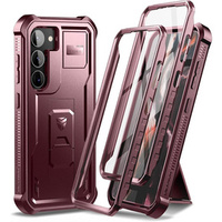 Armored case for Samsung Galaxy S23, Dexnor Full Body (Two Frames), red