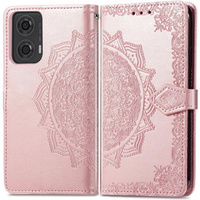 Flip case for Motorola Moto E14, Mandala, pink