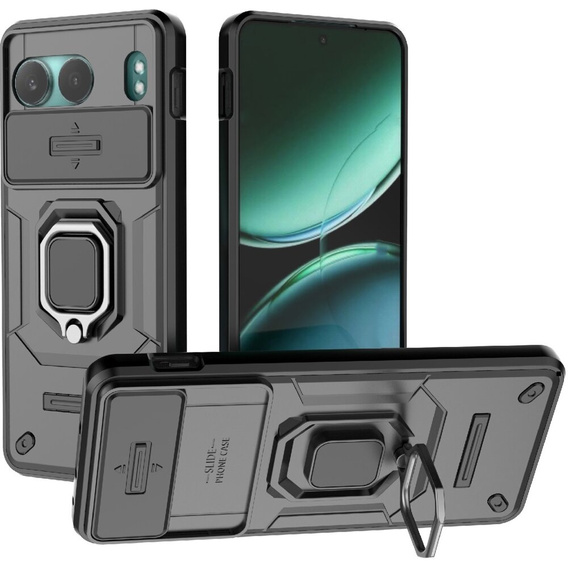 Case for OnePlus Nord 4, KickStand Camera Lens, black