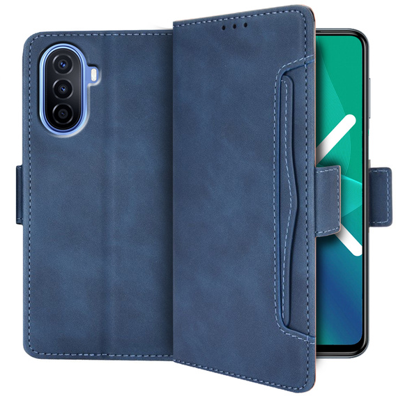 Flip case for Huawei Nova Y70 4G, Card Slot, blue