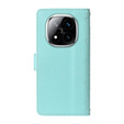 Flip case for Xiaomi Redmi Note 14 Pro 5G / Xiaomi Redmi Note 14 Pro+ 5G / Xiaomi Poco X7 5G, Rhombus Crossbody Leather, green