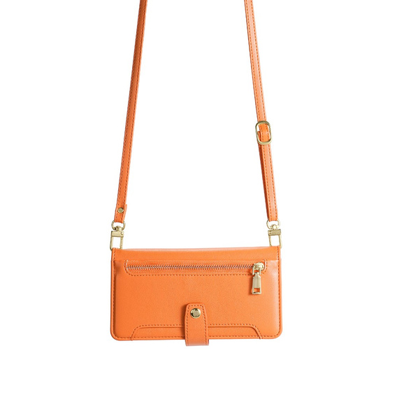 Flip case for Oppo Reno8 T 4G, Wallet Zipper Pocket, orange