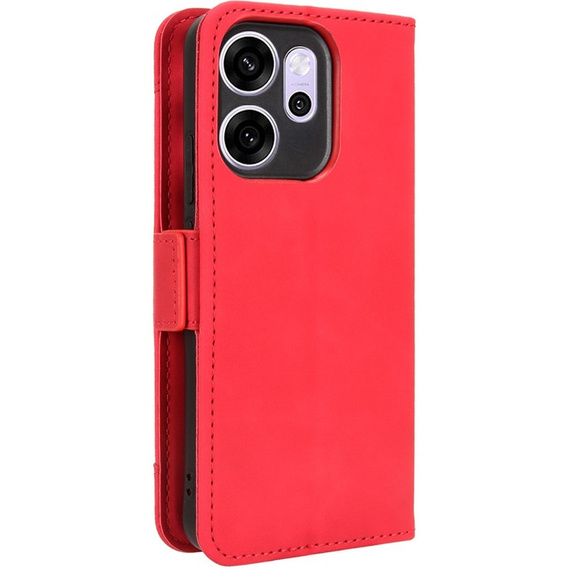 Flap case for Oppo Reno 14F, Card Slot, wallet, red